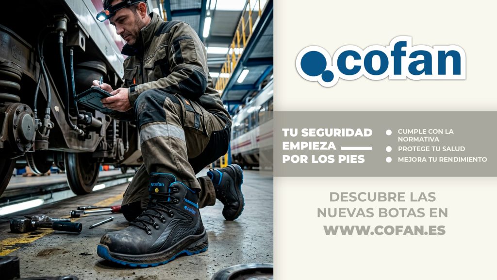 calzado de seguridad, botas de seguridad, zapatillas de seguridad, normativa EN ISO 20345:2022+A1:2024, calzado S1P, botas S3, calzado antideslizante SR, puntera composite, EPIs, protección laboral, calzado de trabajo, seguridad laboral, botas impermeables WPA, calzado ESD, calzado industrial, normativa calzado seguridad, zapatos de seguridad trabajo, prevención riesgos laborales, calzado profesional, Cofan